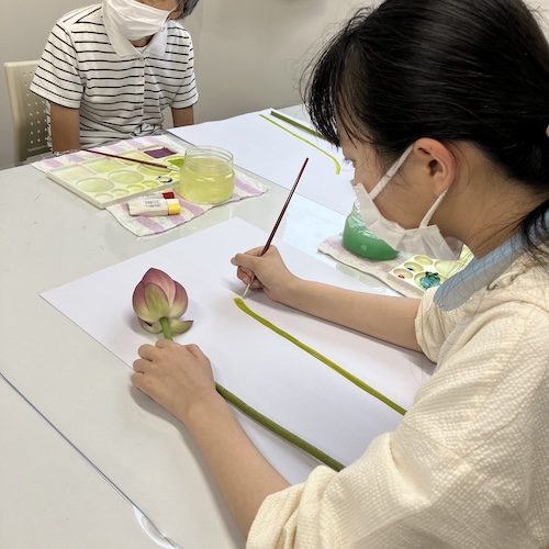 7/15（火）絵画教室　蓮の花