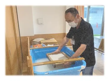 手すき再生紙名刺づくり 茨城県東海村