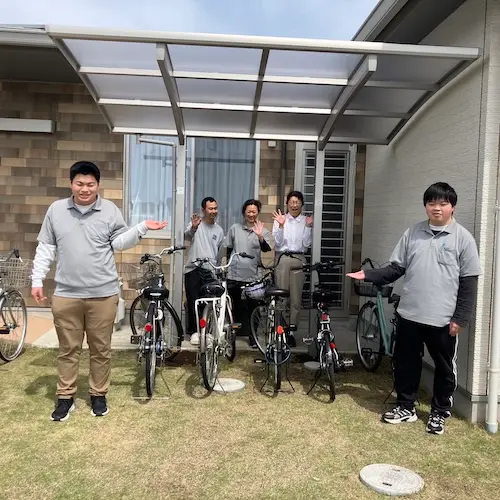 安全に通所できる環境づくり|サイクルポートを設置しました