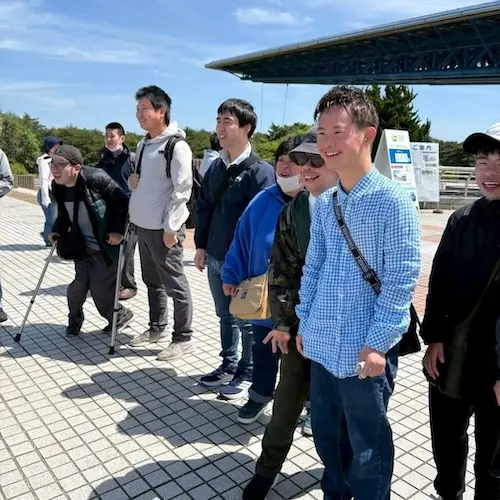 良いお天気で国営ひたち海浜公園のきれいな青空